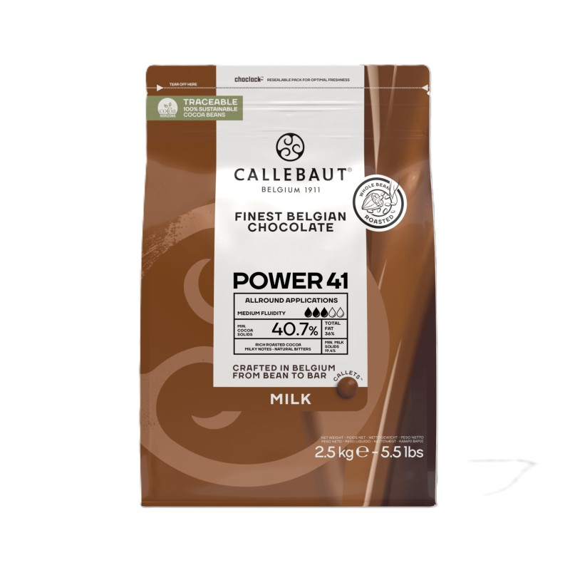 Callebaut Κουβερτούρα Drops Γάλακτος Power 41 (Kg)