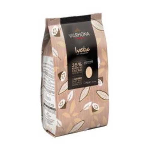 Valrhona Κουβερτούρα 35% Ivoire Λευκή (250g)