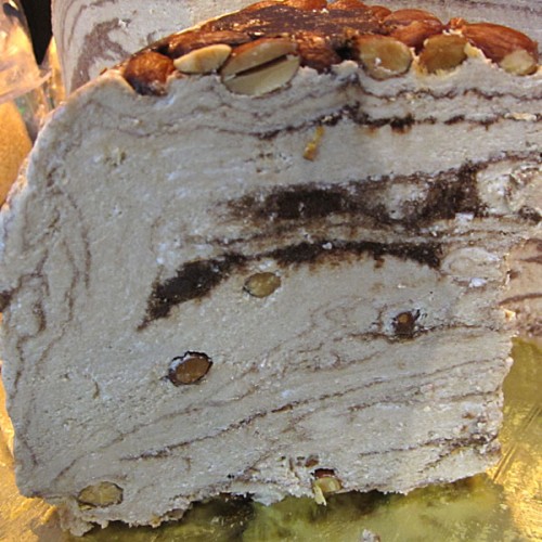 Χειροποίητος Χαλβάς Θεσσ/κης Αμύγδαλα με Σοκολάτα Κουβερτούρα 500γρ