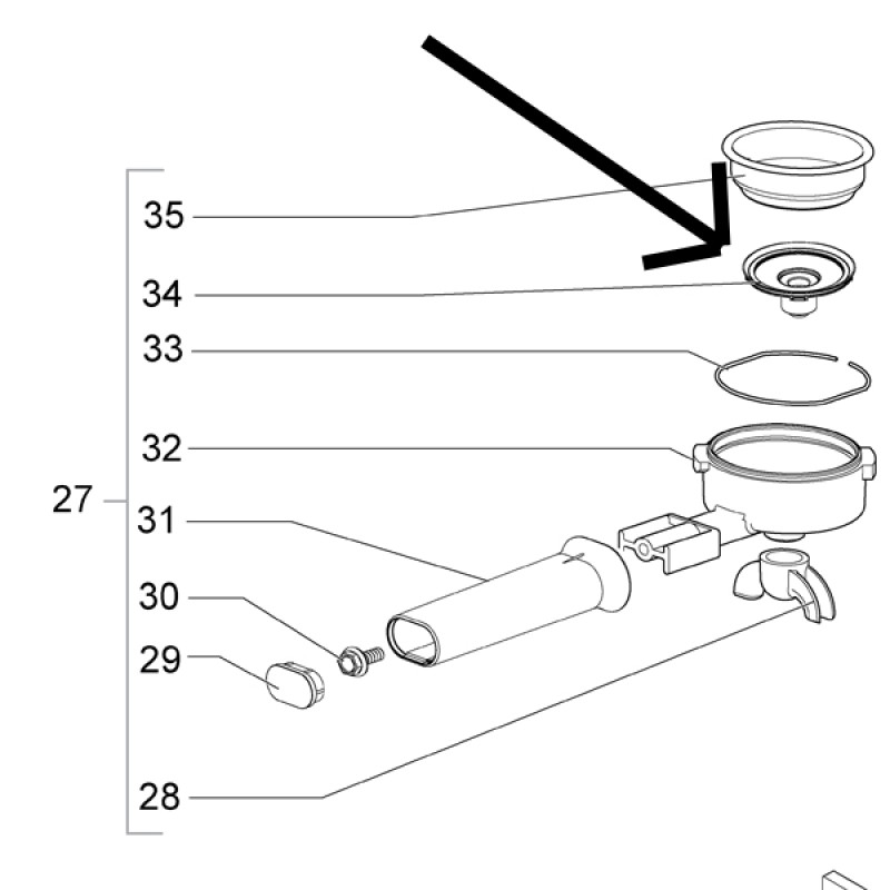 Gaggia ακίδα-δίσκος δύο εξόδων 17001660