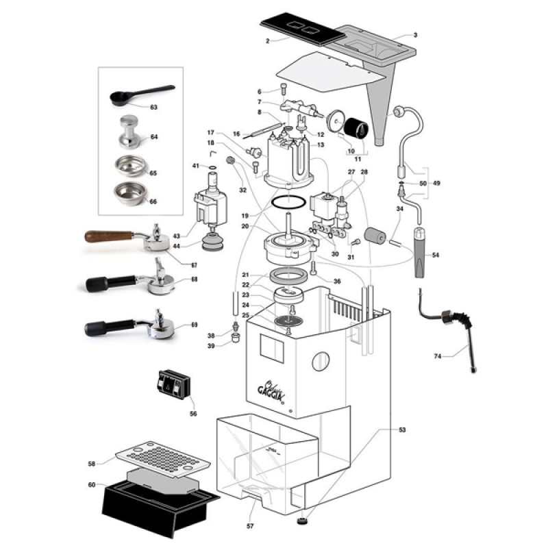 Gaggia baby/classic/evoUN5931-5X12Z βίδα Gaggia baby/classic/evoUN5931-5X12Z βίδα