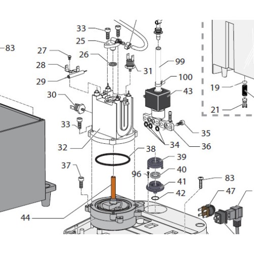 Gaggia baby/classic/evoUN5931 6X16Z βίδα