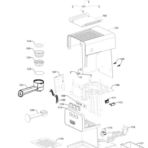 Gaggia Espresso Style 2024 δοσομετρικό και tamper