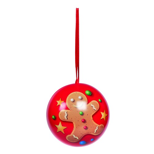 Μπάλα μεταλική Χριστουγεννιάτικη με Σοκολατάκια Γάλακτος 84g