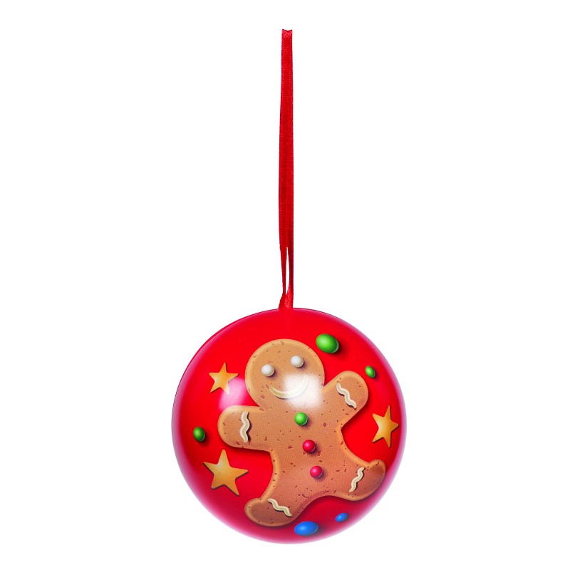 Μπάλα μεταλική Χριστουγεννιάτικη με Σοκολατάκια Γάλακτος 84g