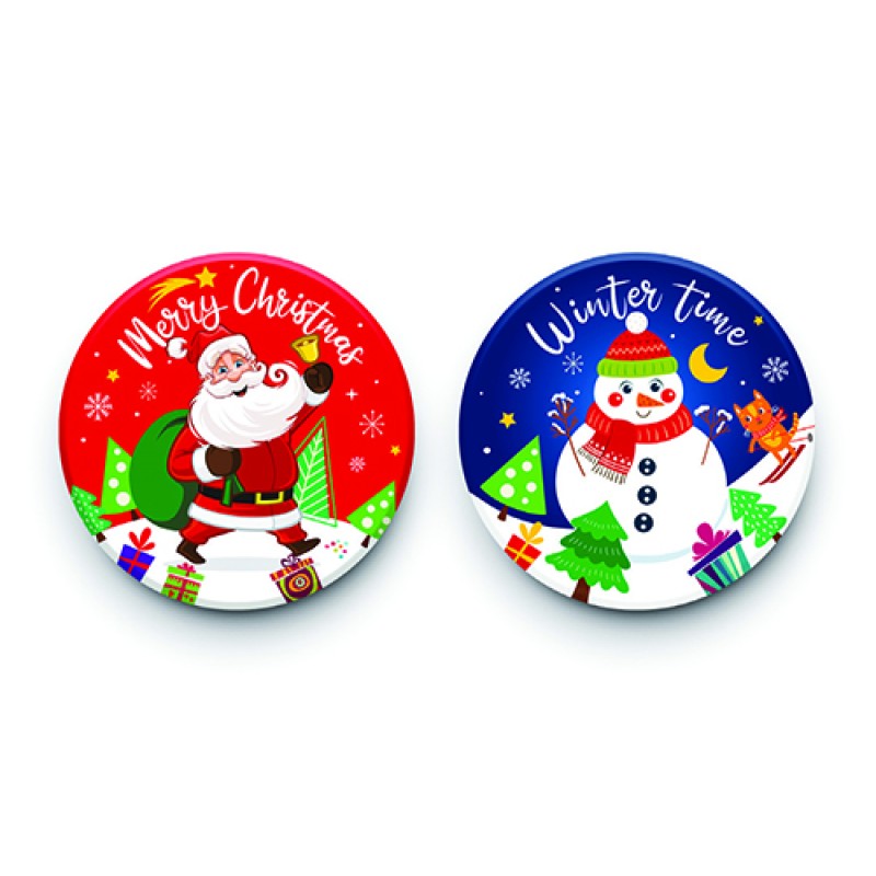 Μεταλική Στρογγυλή Κασετινα με Σοκολατάκια Γάλακτος 84g