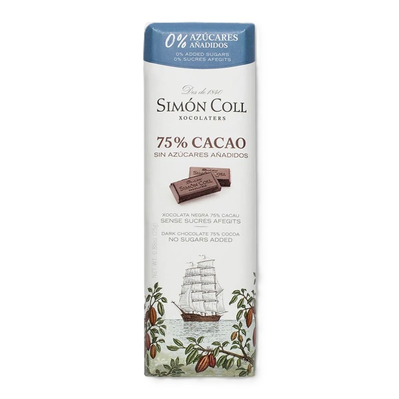 Simon Coll Σοκολάτα Bitter 75% Χωρίς Ζάχαρη 25gr Simon Coll Σοκολάτα Bitter 75% Χωρίς Ζάχαρη 25gr